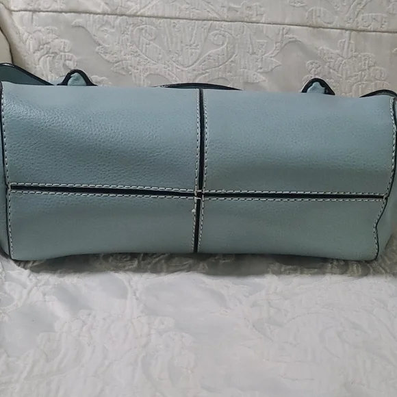 TOD'S Light Blue Leather Handle Bag - Picture 3 of 6